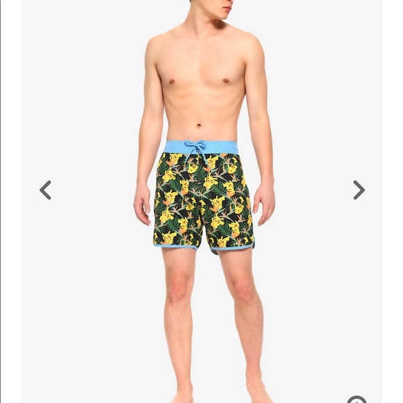 Pokémon Picachu Birds of Paradise Swim Shorts LG - Picture 2 of 7